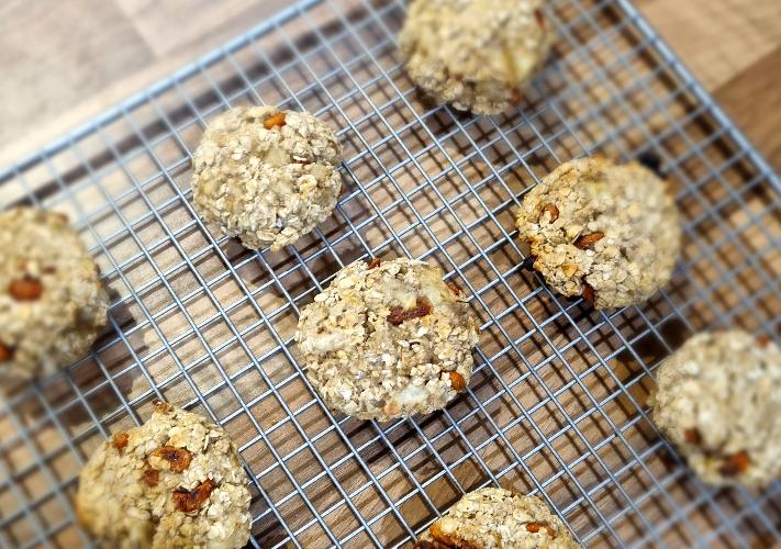 Quick Healthy Breakfast Cookies Grab these on the go in the morning or as an afternoon snack with a cup of tea. These wholesome cookies are packed with goodness and are easily adapted to your taste!